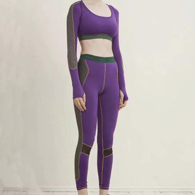 女款運(yùn)動(dòng)文胸運(yùn)動(dòng)緊身褲套裝 