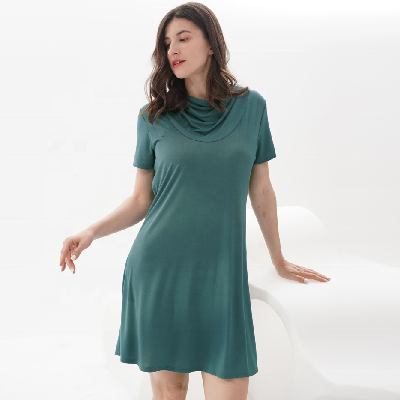 女式莫代爾氨綸汗布睡裙 