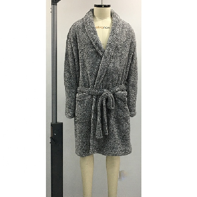 男式陽(yáng)離子舒棉絨睡袍 